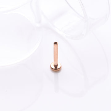Detail View 1 of Implant Grade Titanium Rose Gold Internally Threaded Labret Stud Bar Part